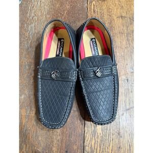 Rocawear Comfort Classic Mens Black Faux‎ Leather Loafers Size 8